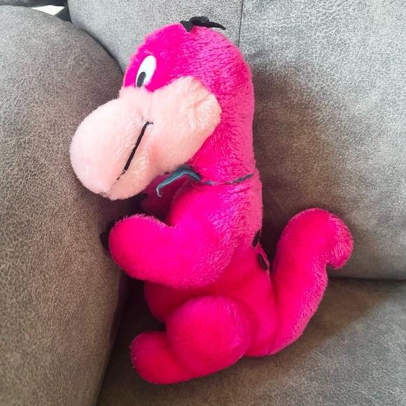 The Flintstones 1991 Vintage « Dino » Plush Toy Collectible - Picture 5 of 7